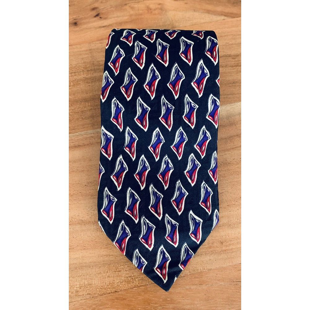 Yapre For Tom James Tie Geometric Silk Made in USA Abstract